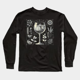 Gin & Tonic blueprint Long Sleeve T-Shirt